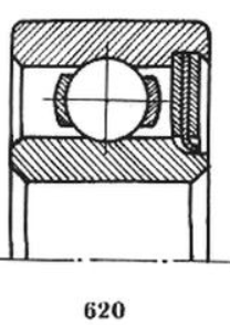 Подшипник радиальный шариковый однорядный 160204А Подшипники #2