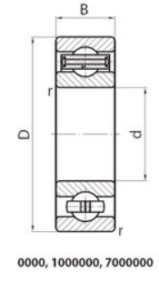 Подшипник радиальный шариковый однорядный 205AE5У Подшипники #2