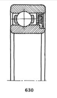 Подшипник шариковый радиальный однорядный с односторонним уплотнением нестандартный 20703А2 Подшипники #2