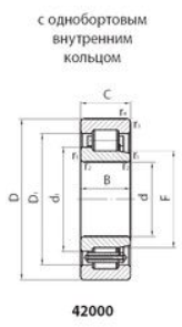 Подшипник цилиндрический роликовый 42204EШ1 Подшипники #2