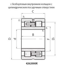 Подшипник роликовый радиальный с цилиндрическими роликами двухрядный прецизионный 42629/500У Подшипники #2