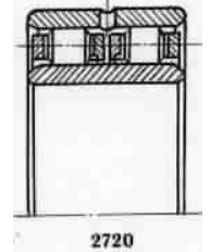 Подшипник роликовый радиальный с цилиндрическими роликами без бортов на внутреннем и наружном кольцах двухрядный 782736 Подшипники #2