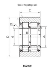 Подшипник роликовый радиальный 862710 Подшипники #2