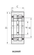 Подшипник роликовый радиальный 862715ЛТ2 Подшипники #2