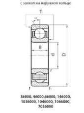 Подшипник шариковый радиально-упорный однорядный 46108E5 Подшипники #2