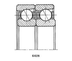 Подшипник шариковый радиально-упорный сдвоенный 466412Е Подшипники #2