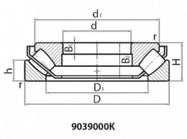 Подшипник роликовый упорно-радиальный сферический 9039336K Подшипники #1